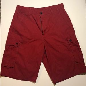 Red Levi Strauss Cargo Shorts